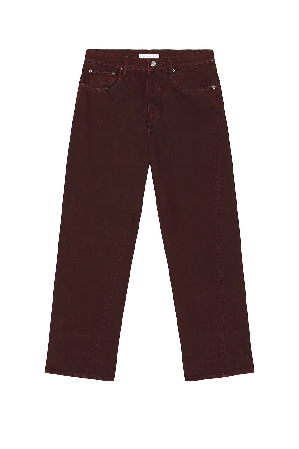 Image 1 of Sunflower Wide Twist Jeans in Dark Wine Dyed