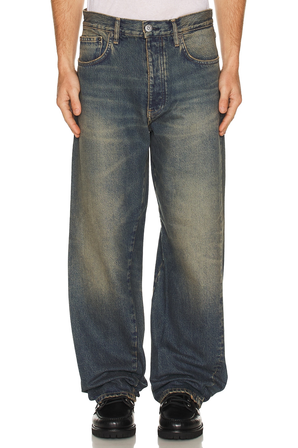 Image 1 of Sunflower Wide Twist Denim in Dirty Blue