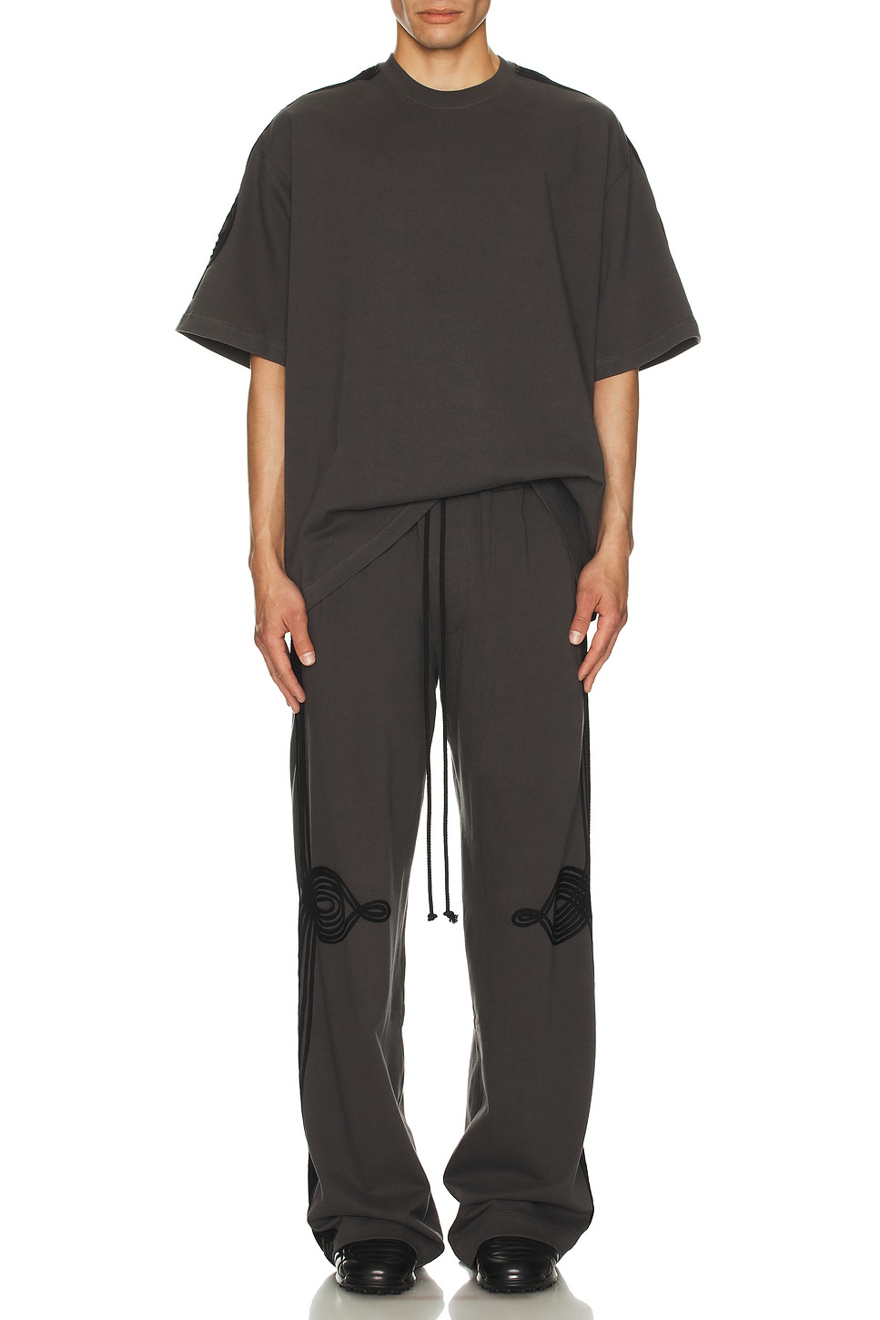 Image 1 of Song for the Mute Applique Gym Tee in Washed Black