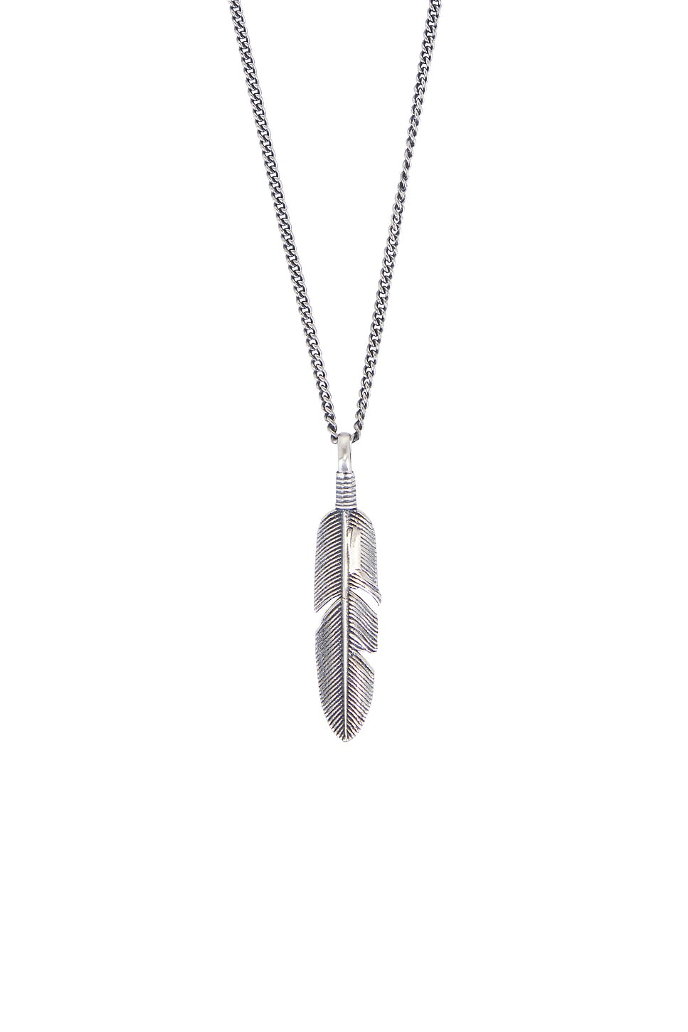 Shop Serge De Nimes Ethereal Feather Necklace In Silver