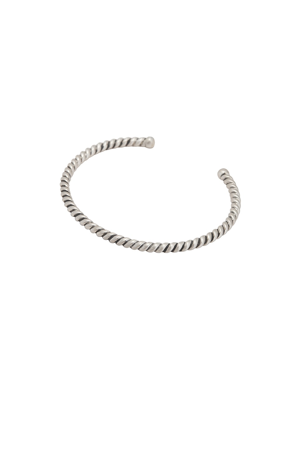 Twist Bangle in Metallic Silver