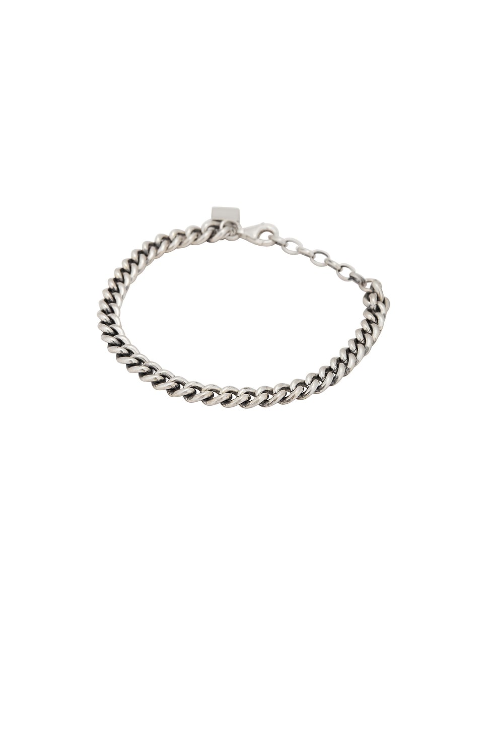 Padlock Bracelet in Metallic Silver