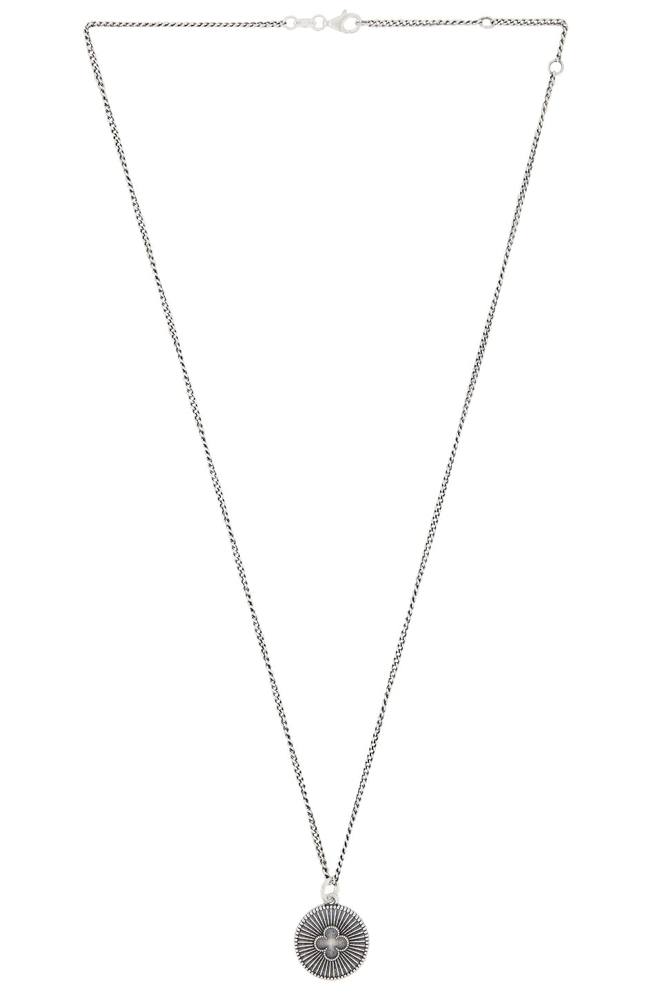 Clover Necklace in Metallic Silver