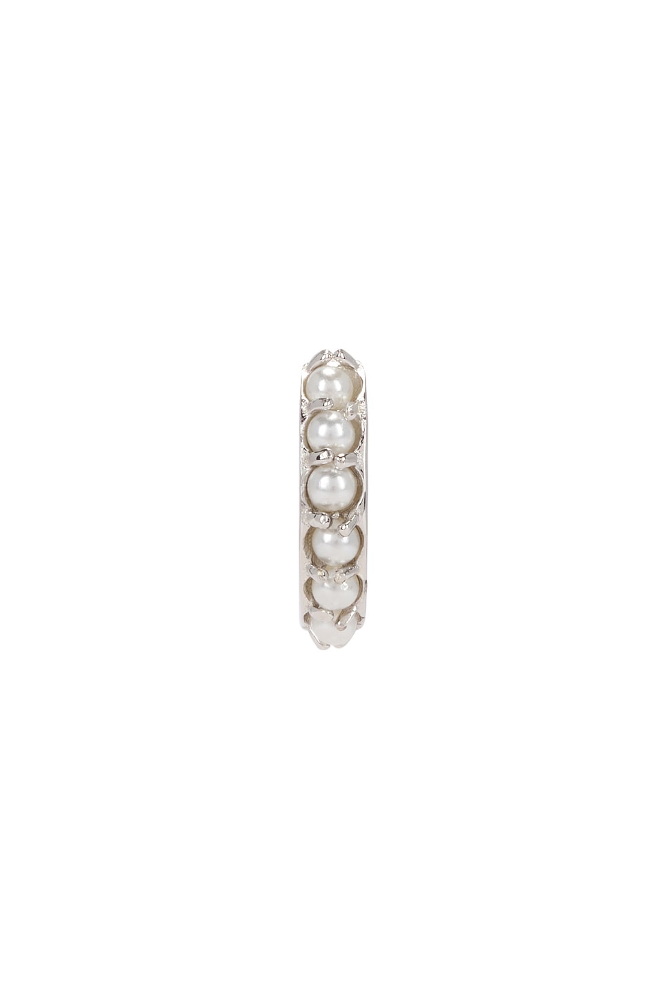 Image 1 of Serge de Nimes Pearl Hoop Earring in Silver