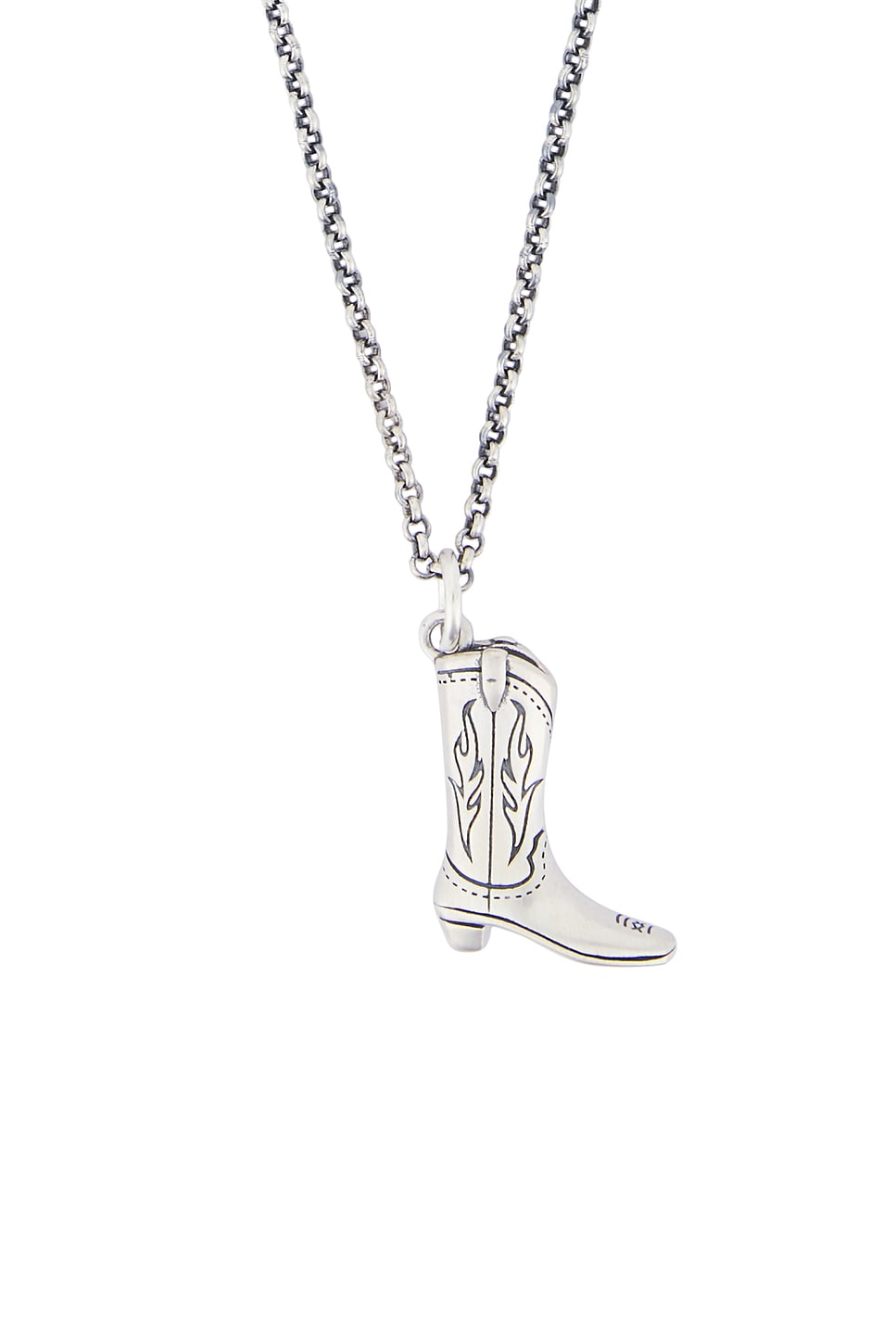 Serge De Nimes Cowboy Boot Necklace In Silver