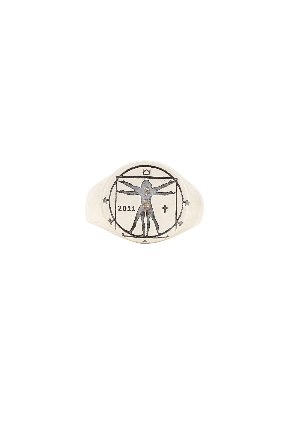 Vitruvian Ring in Metallic Silver