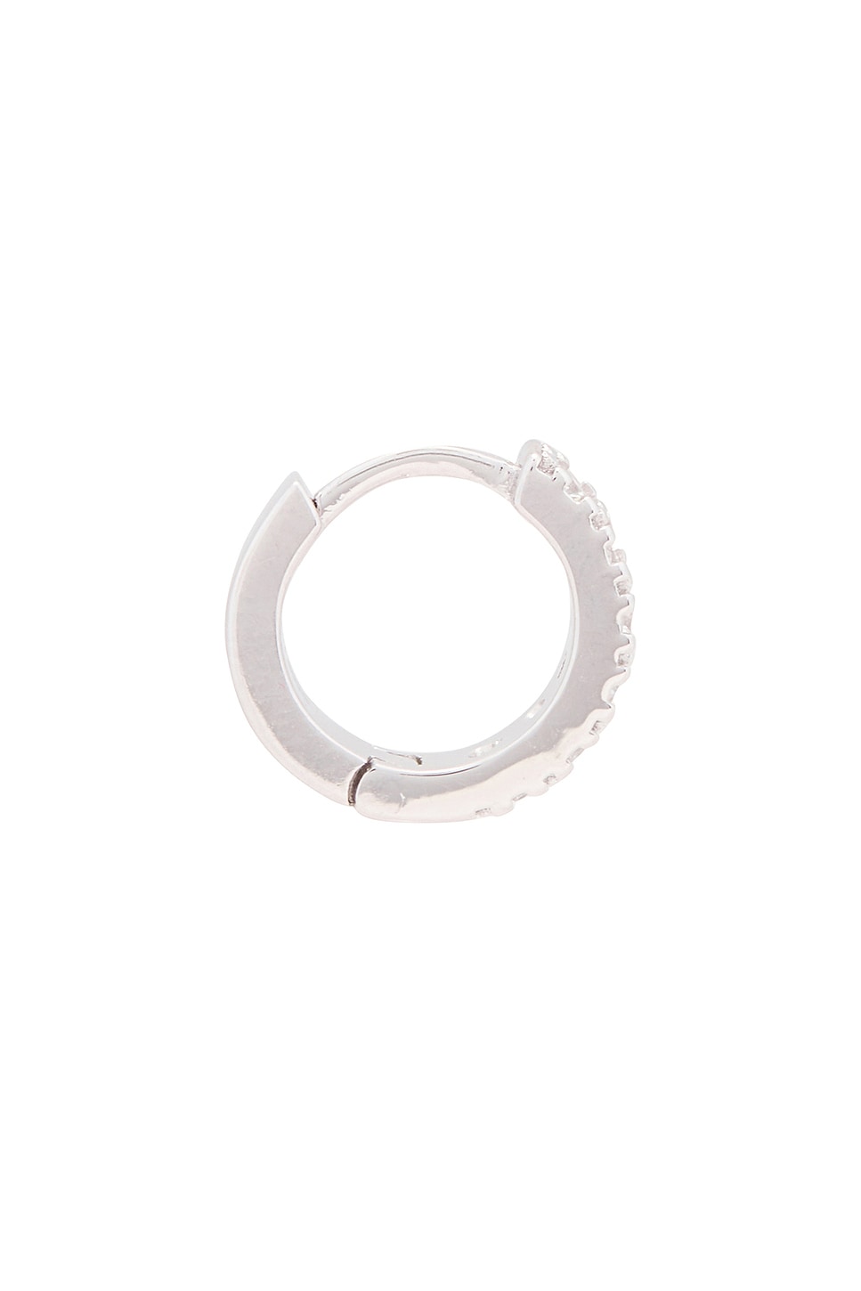 Shop Serge De Nimes Zirconia Hoop Earring In Silver