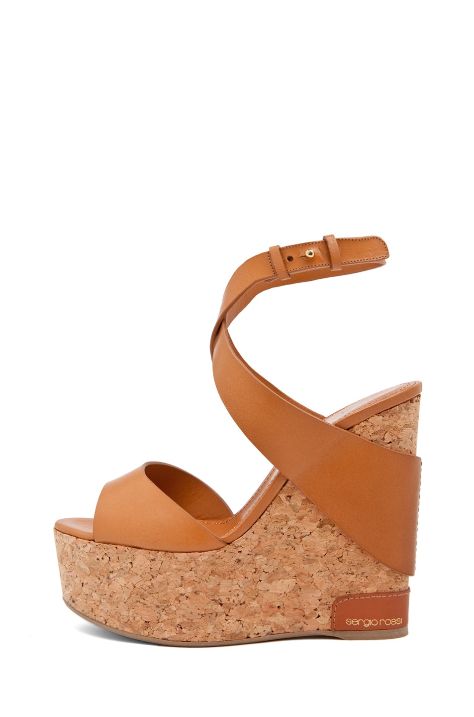 Image 1 of Sergio Rossi Wedge in Cuoio
