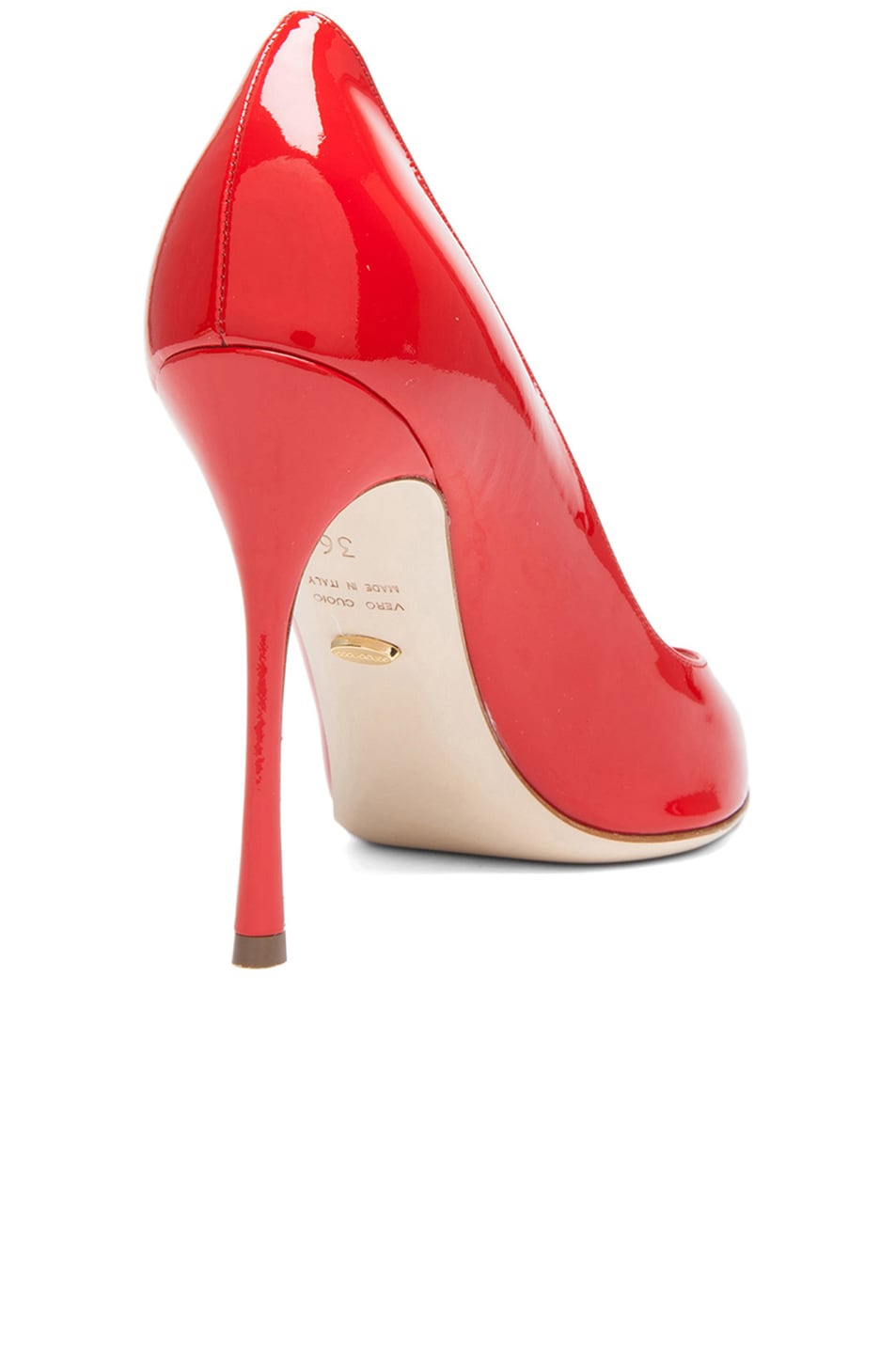 Sergio Rossi Godiva Patent Leather Pumps in Rosso Flamenco | FWRD