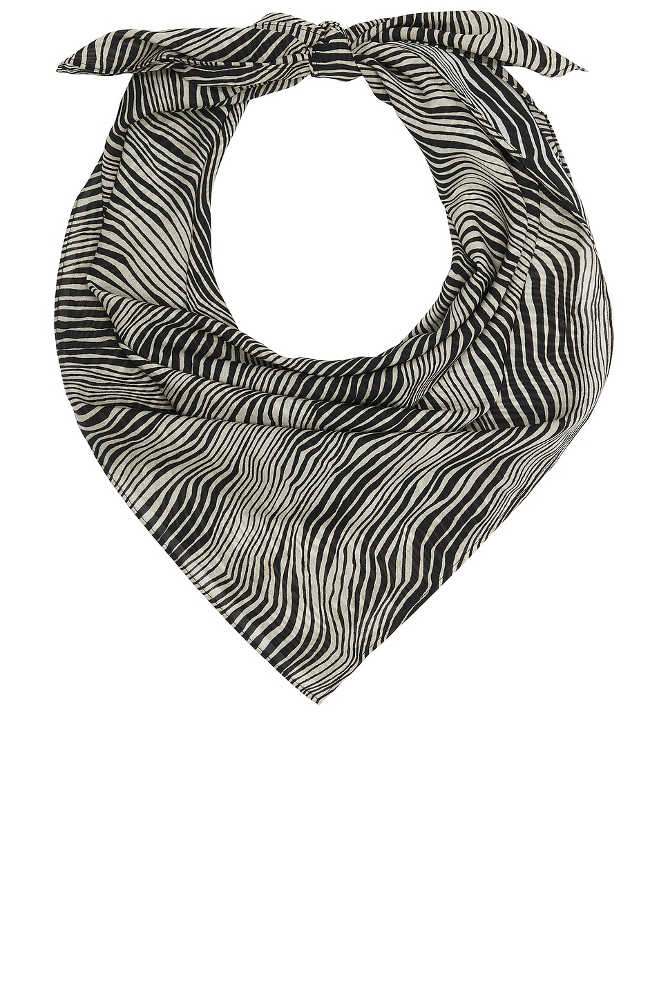 St. Agni Savannah Silk Scarf in Black & White