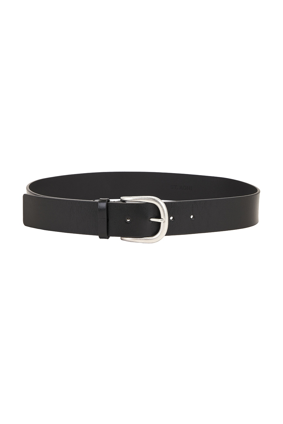 Shop St Agni Classic Buckle Belt In Black