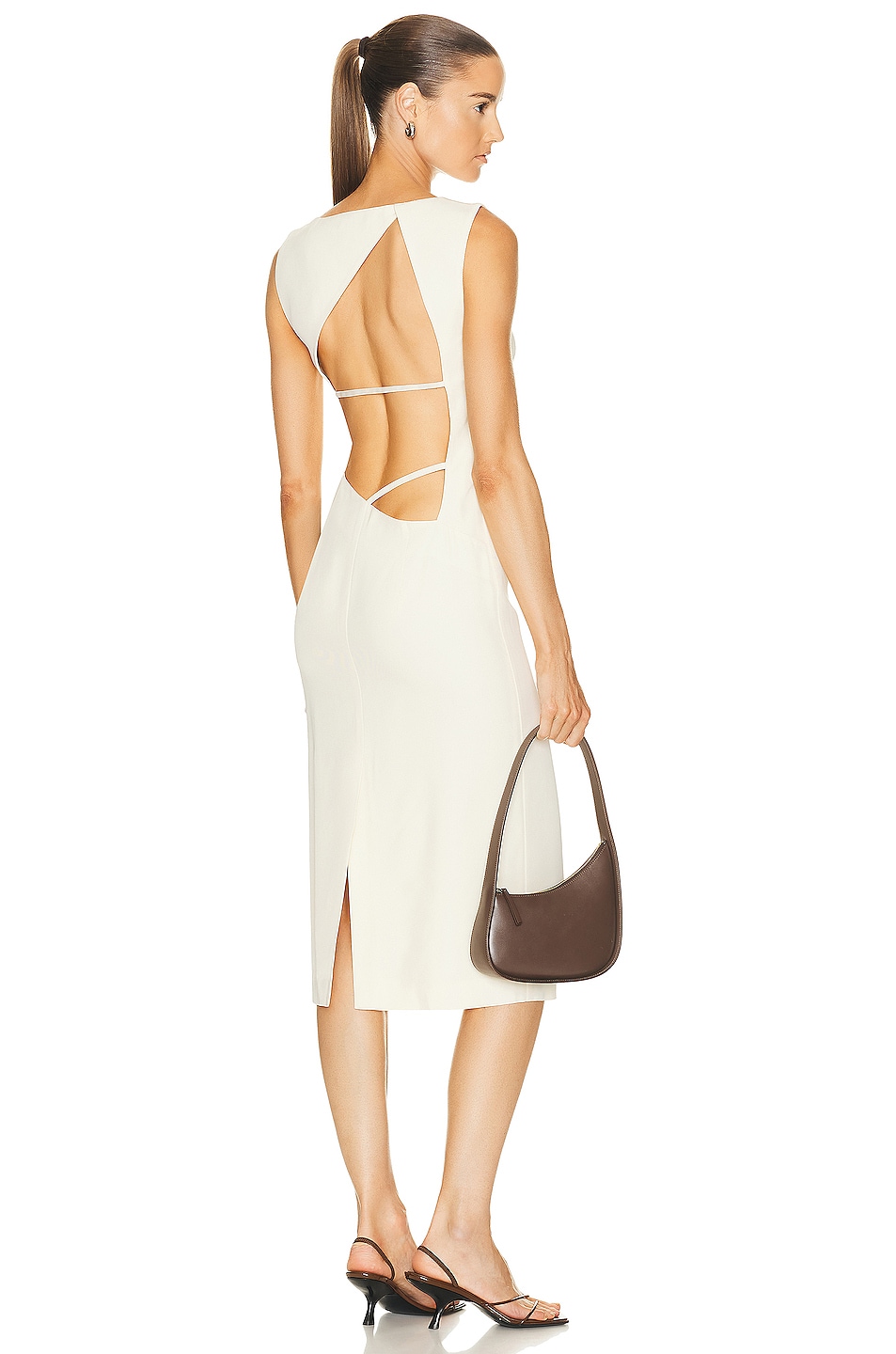 Image 1 of St. Agni Cut Out Midi Dress in Cool White