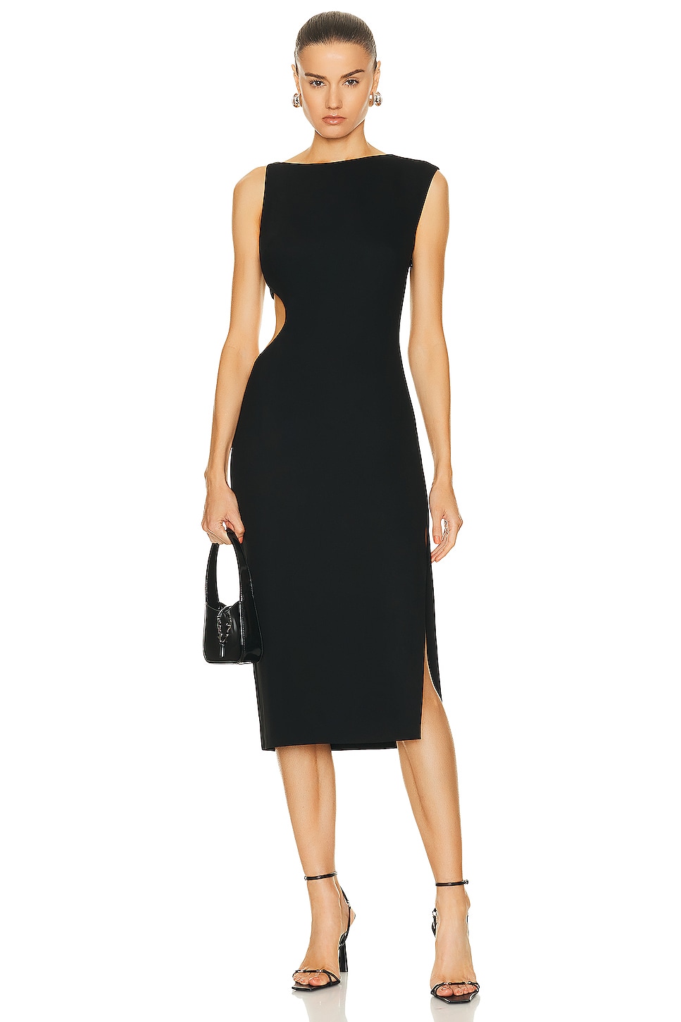 Image 1 of St. Agni Arc Cut Out Dress in Black