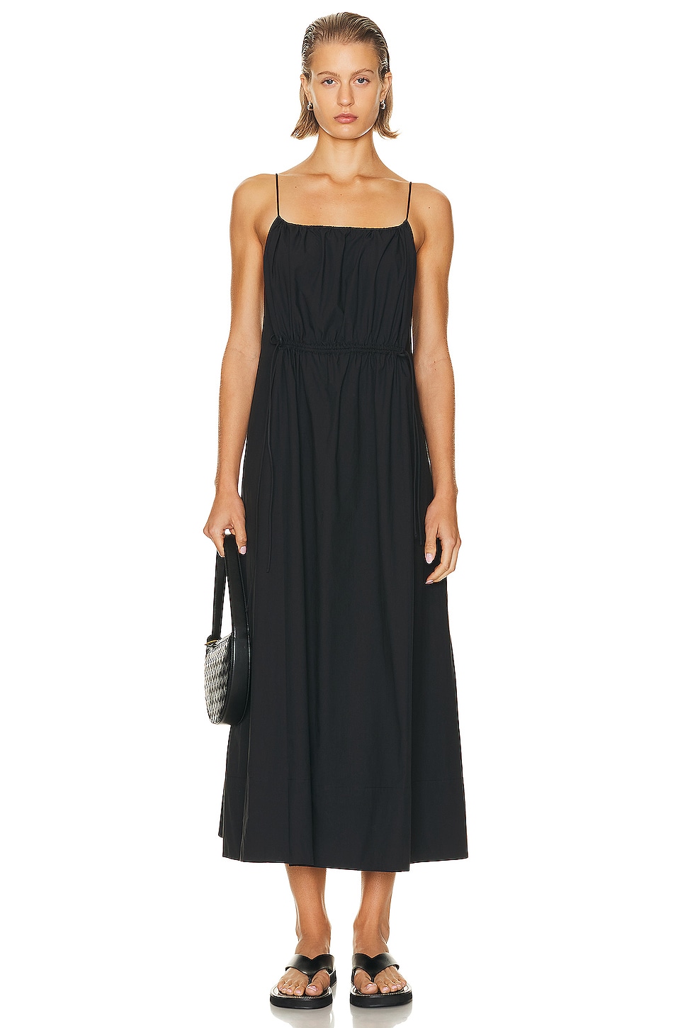 Image 1 of St. Agni Relaxed Drawstring Dress in Black