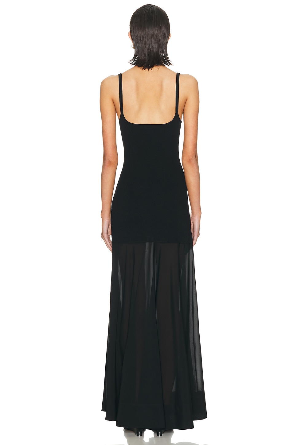 st agni mesh dress St Agni Mesh Long Sleeve Dress - Black