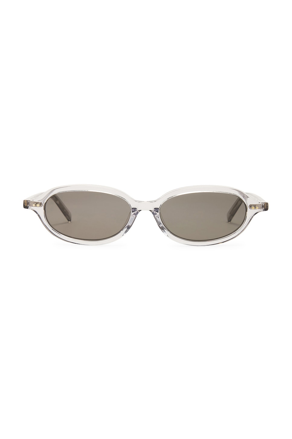 90s Slim Oval Sunglasses in Grey