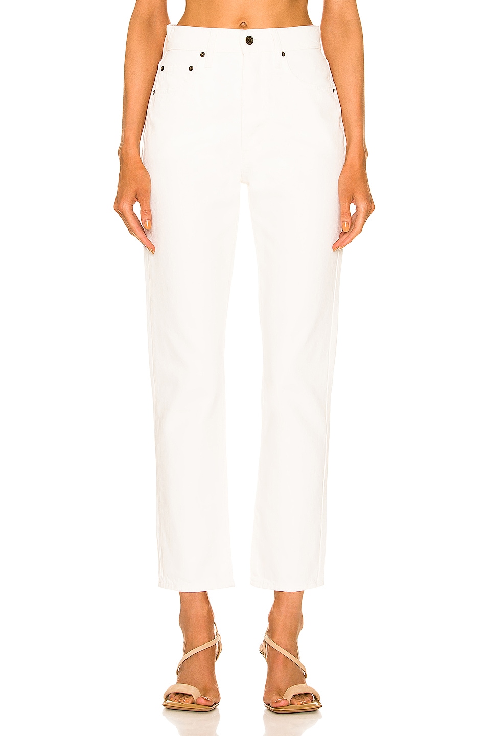 Image 1 of St. Agni High Waist Crop Straight in Off White