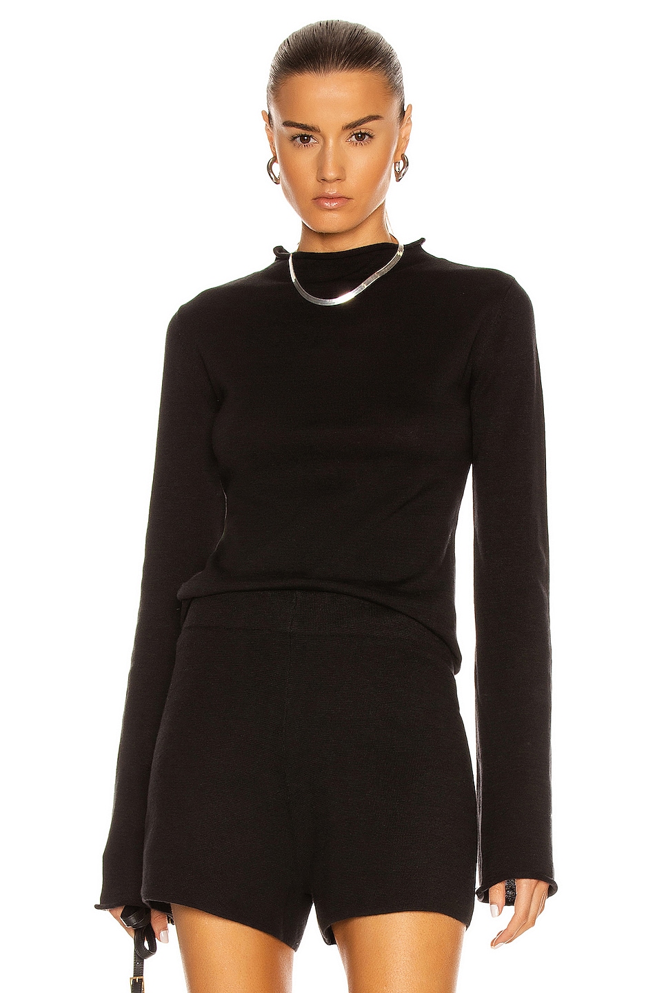 Image 1 of St. Agni Mies Mock Neck Sweater in Black