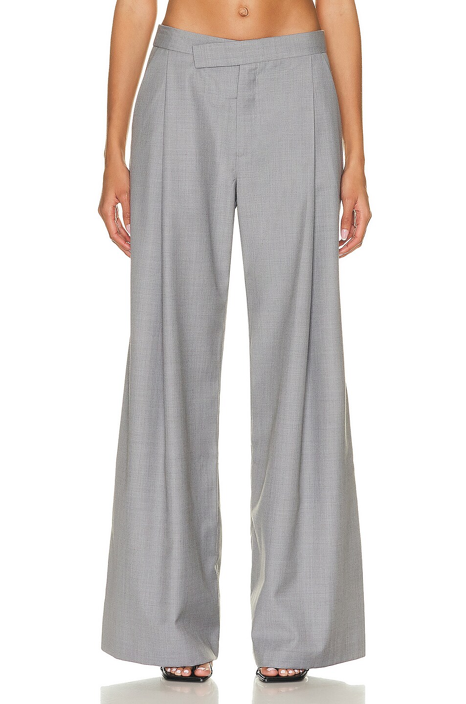 Image 1 of St. Agni Overlap Waist Trousers in Grey