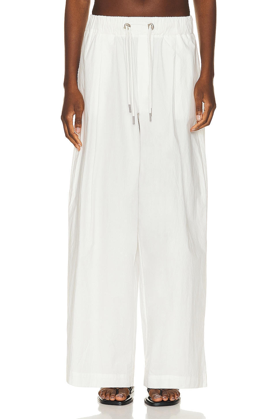 Image 1 of St. Agni Relaxed Drawstring Pant in White