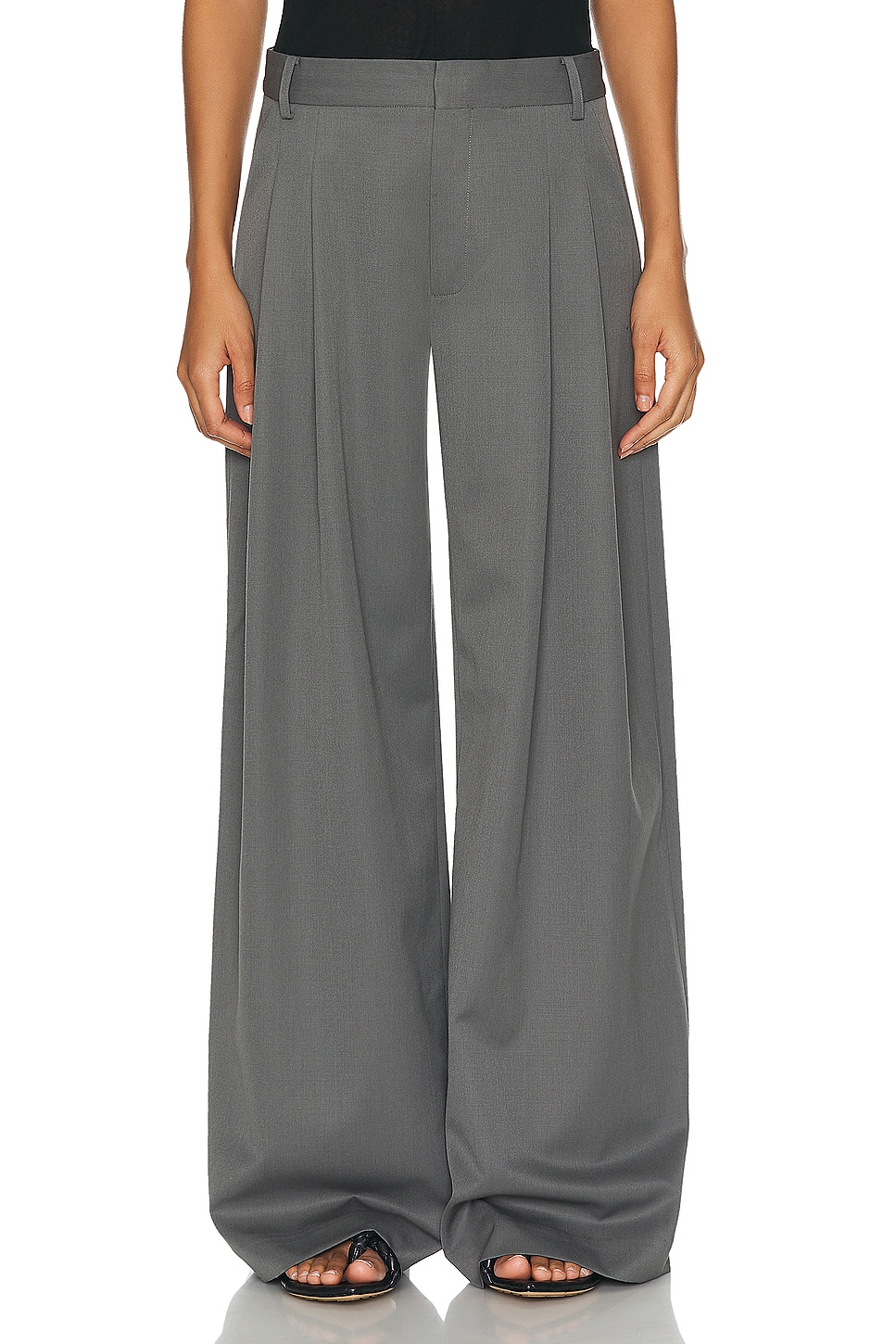 Image 1 of St. Agni Homme Pleat Pants in Pewter Grey