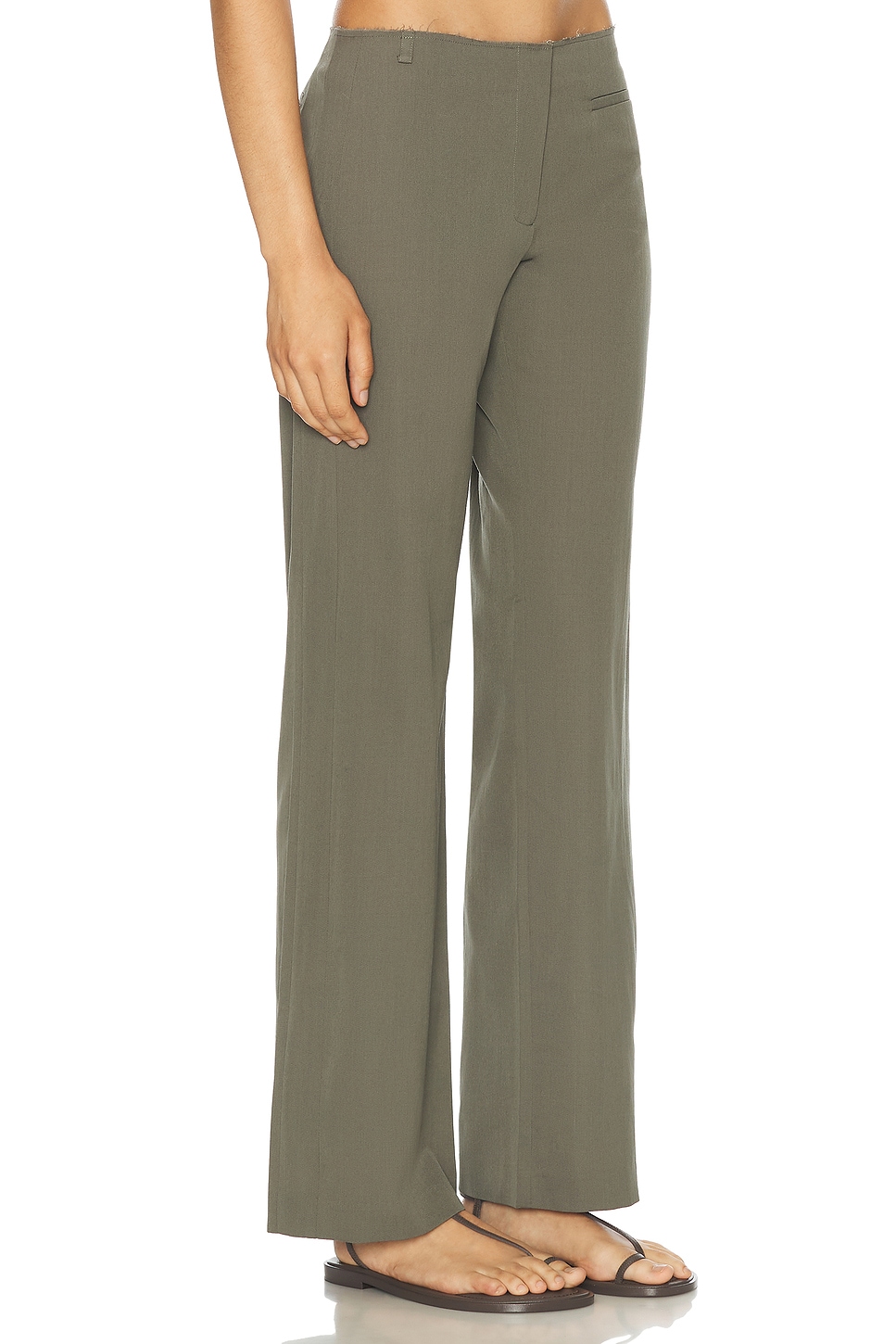 Shop St Agni Edge Pant In Smokey Olive