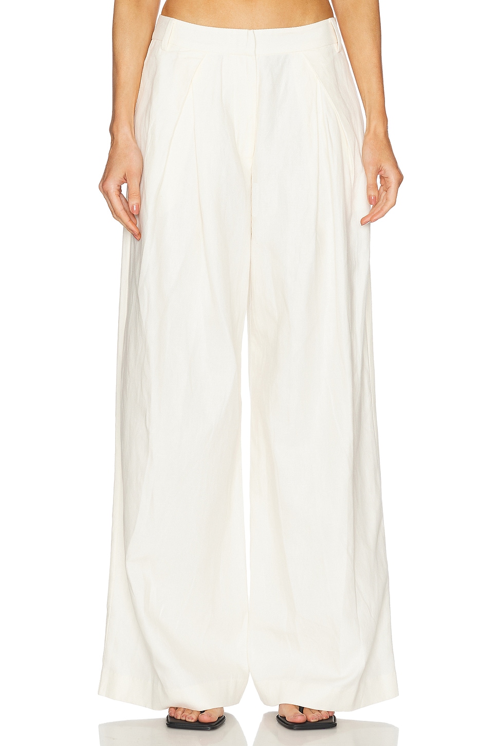 Image 1 of St. Agni Minimal Fold Trousers in Ivory