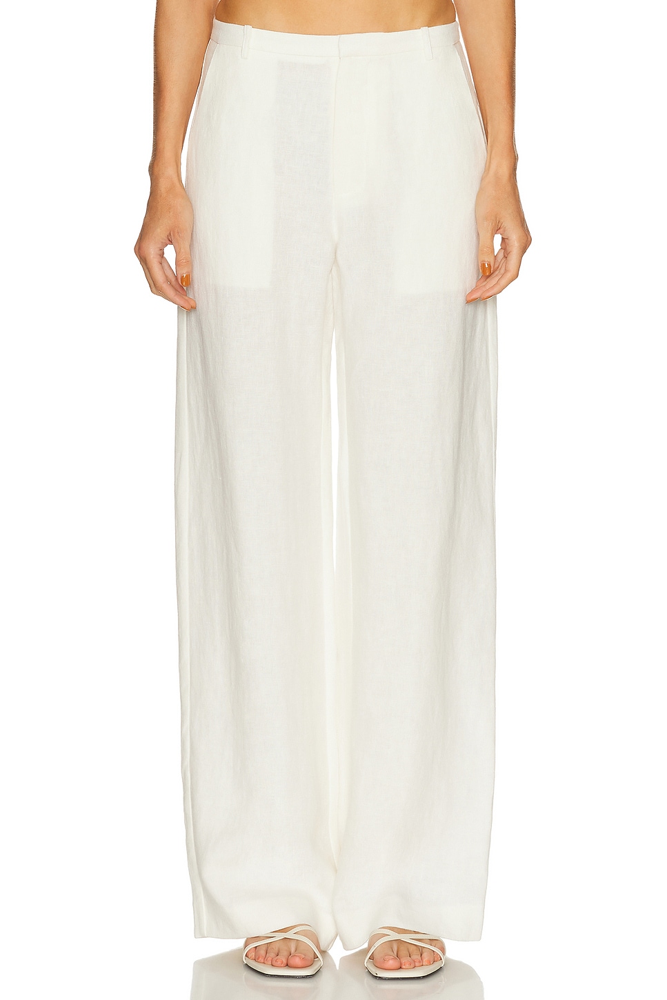 St Agni Fine Band Carter Pant In White