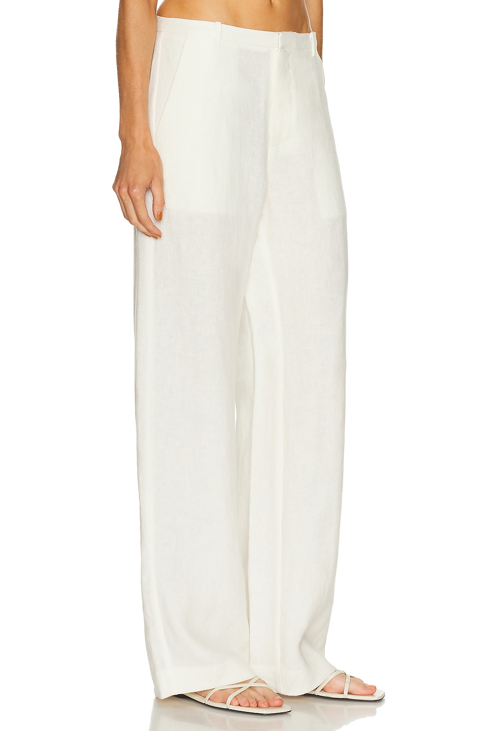 St Agni Fine Band Carter Pant In White