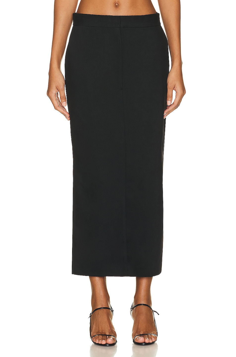 Image 1 of St. Agni Low Waisted Tailored Skirt in Black