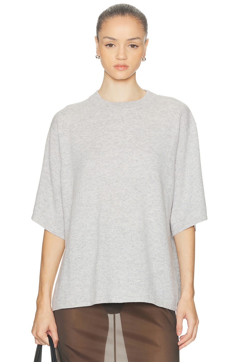 St Agni Cashmere Copain Tee In Gray