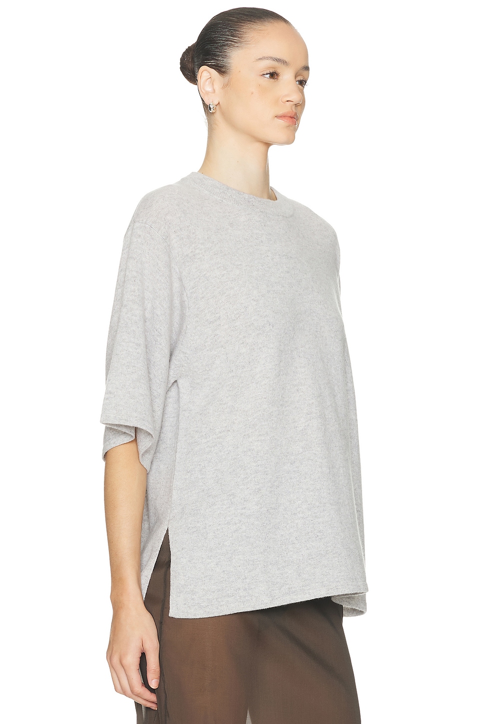 St Agni Cashmere Copain Tee In Gray