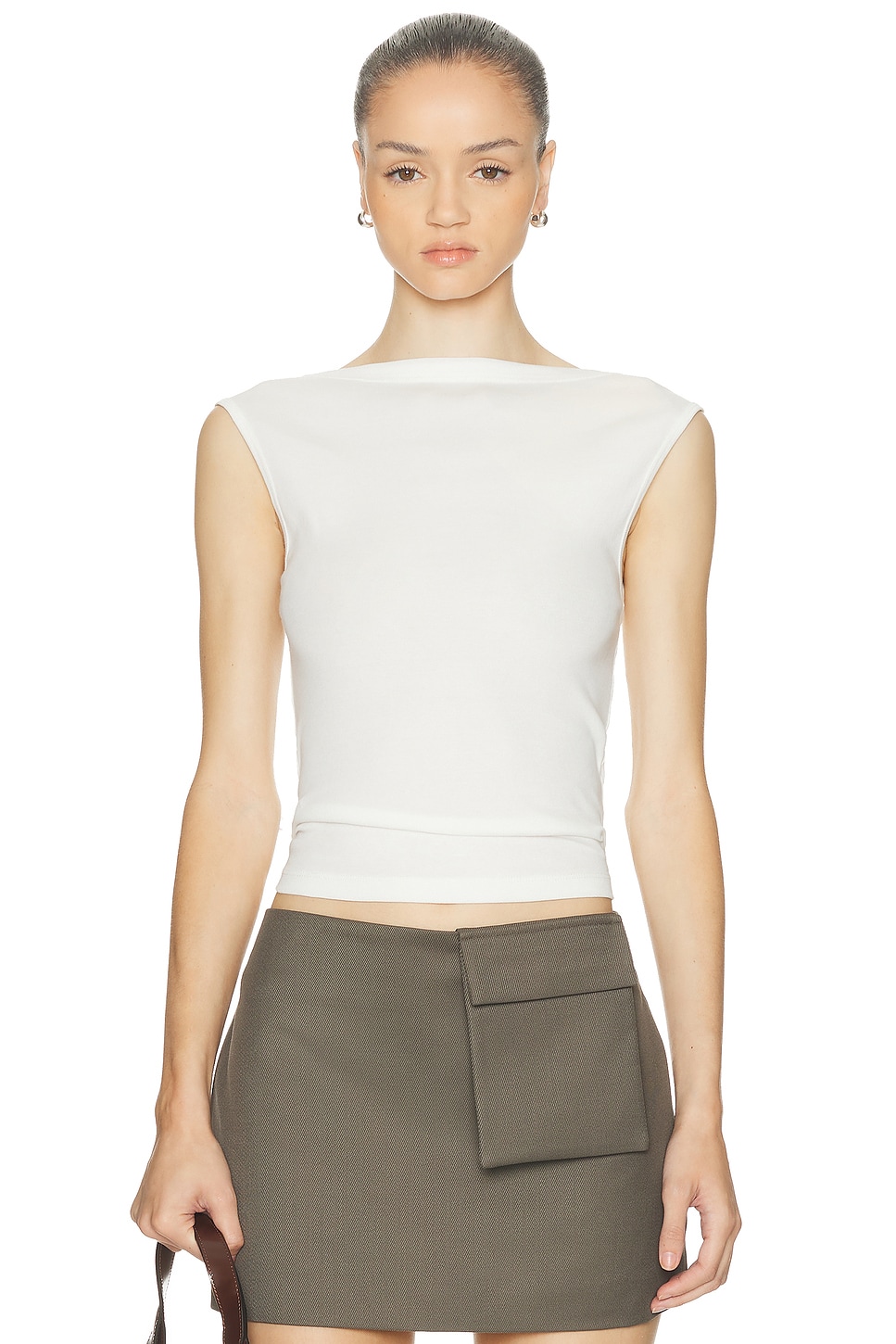 Image 1 of St. Agni Organic Cotton Ballerina Top in White