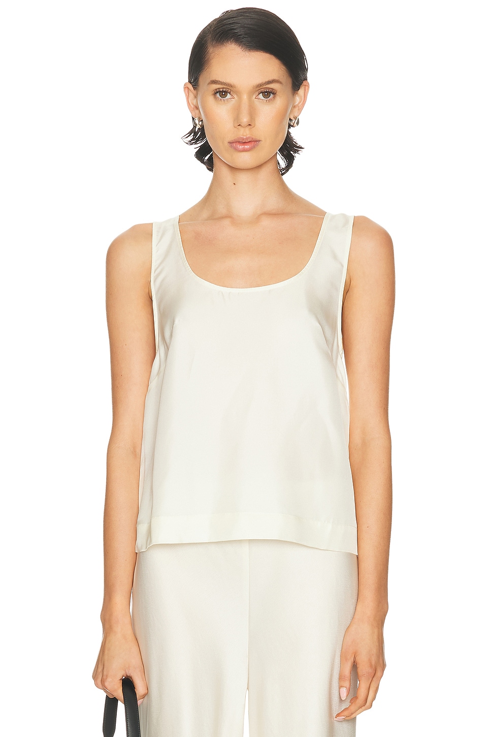 Image 1 of St. Agni Jordan Button Up Top in Milk