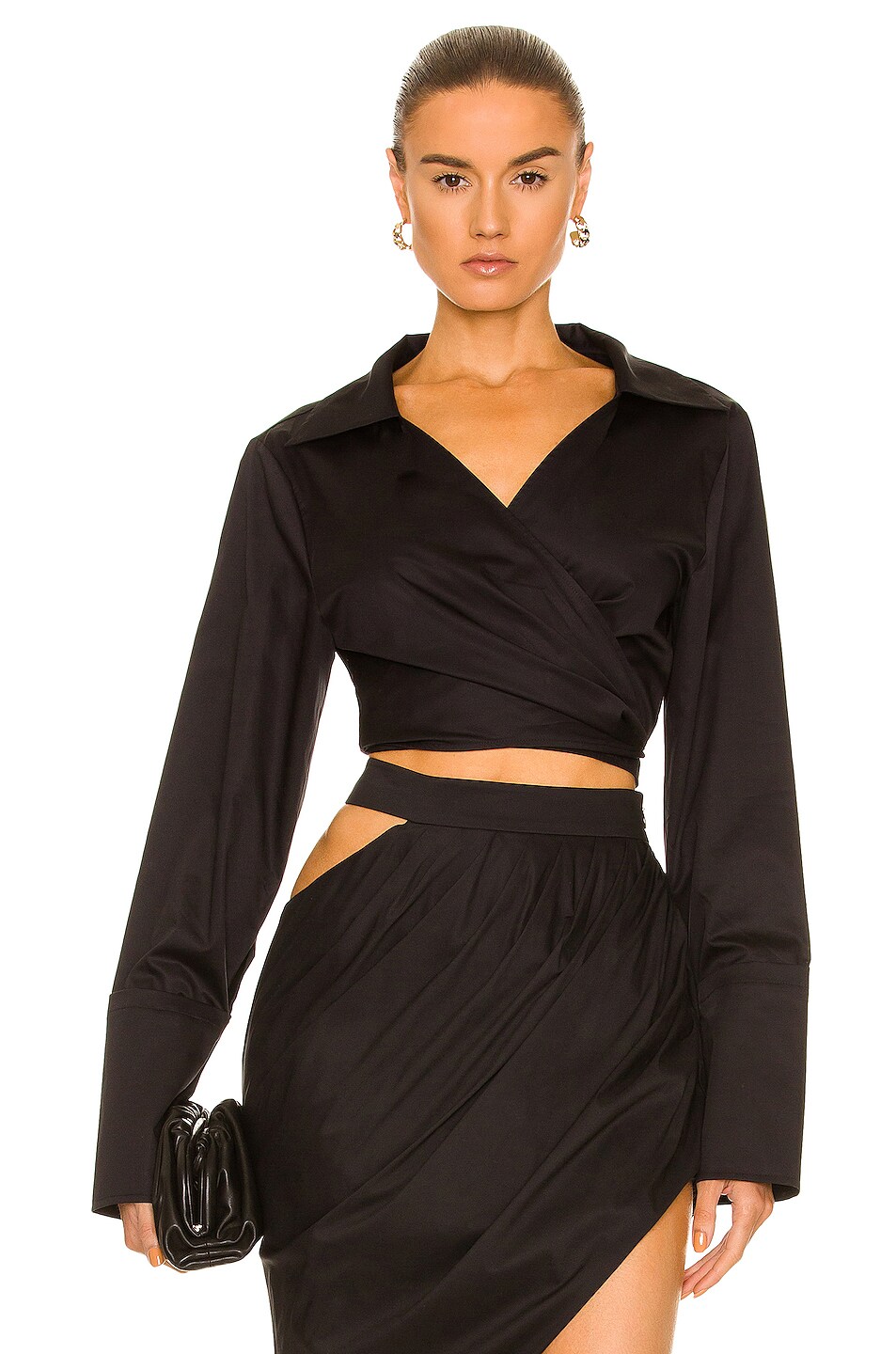 Image 1 of St. Agni Wrap Top in Black
