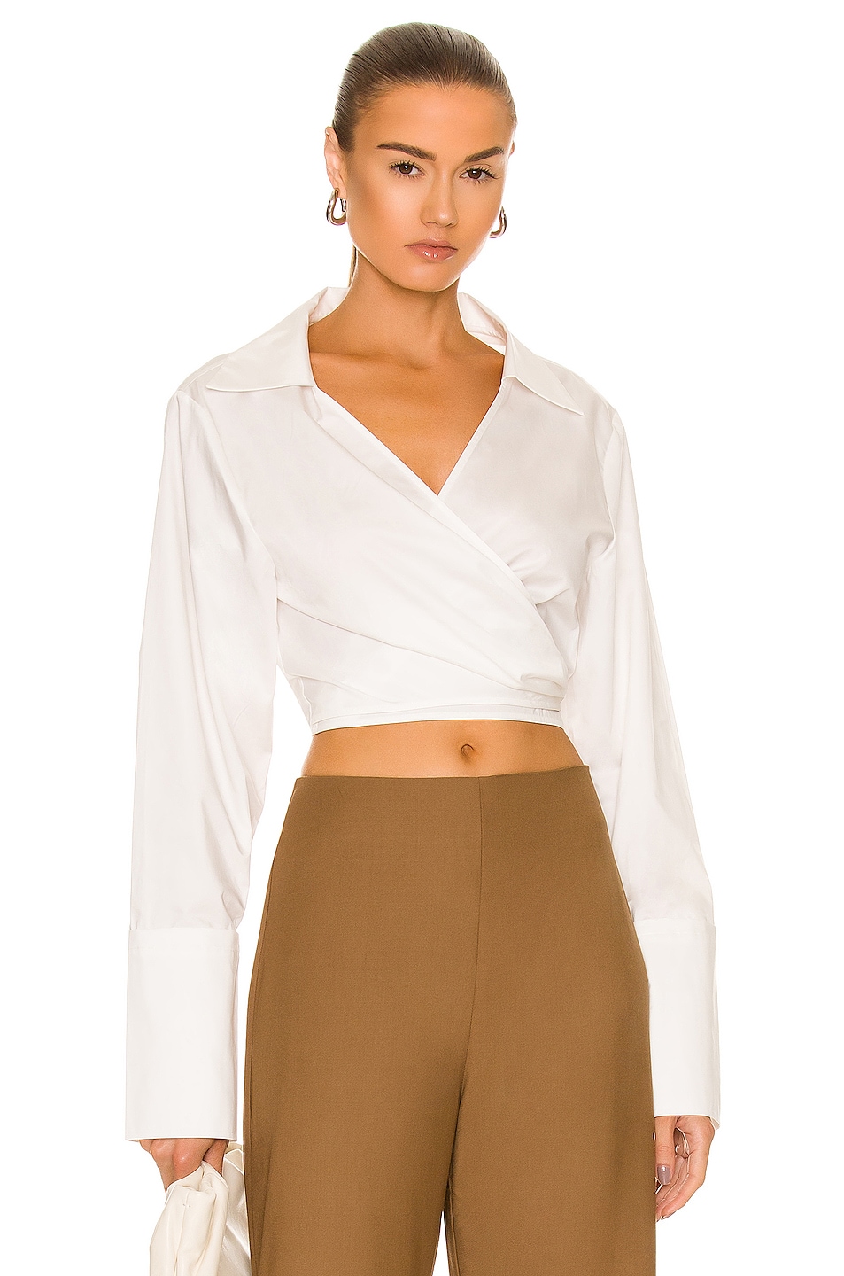 Image 1 of St. Agni Wrap Top in White