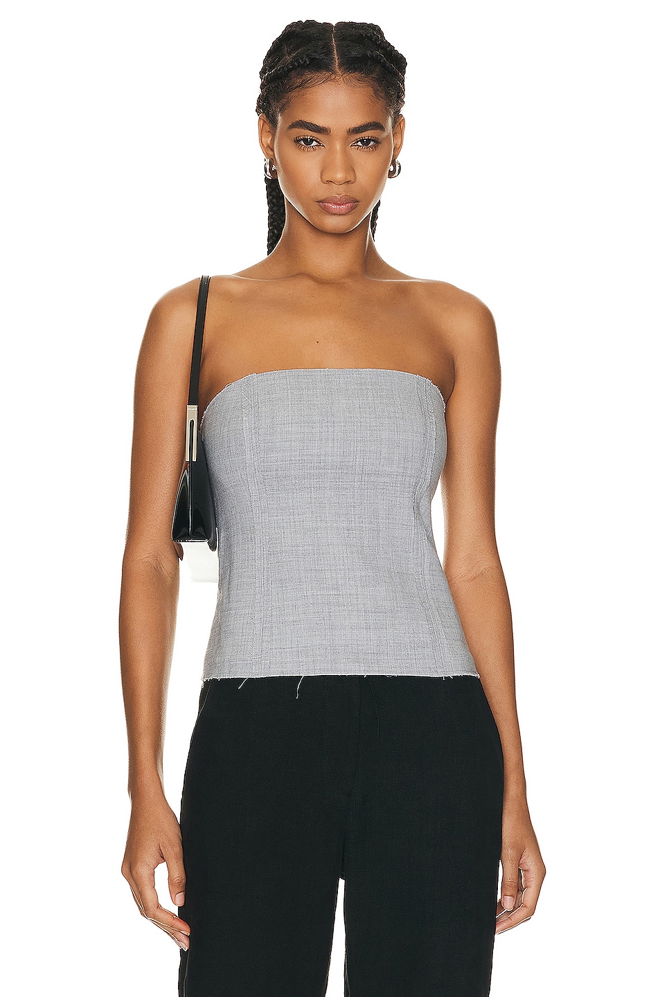 Image 1 of St. Agni Bustier Top in Grey Heather