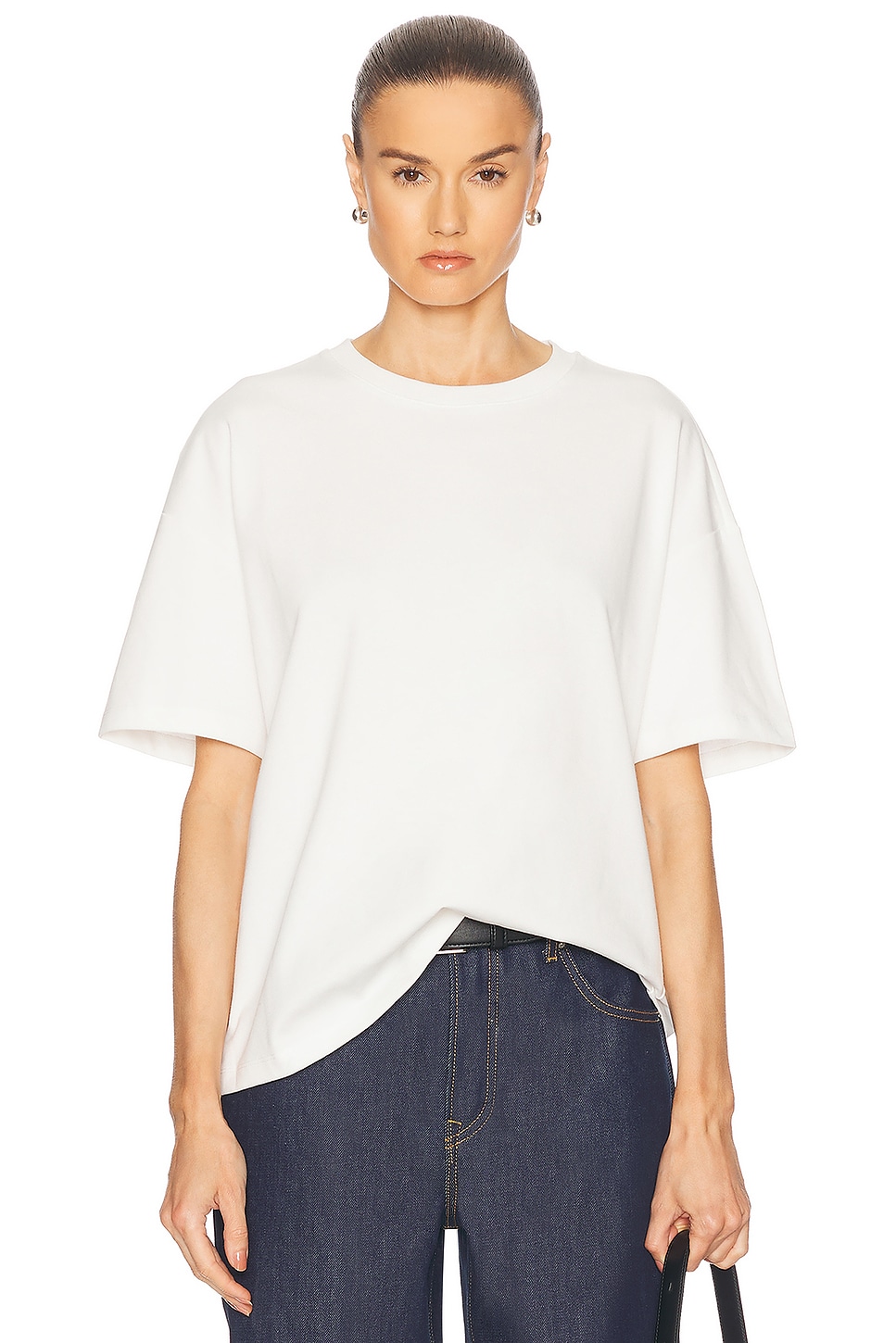 Image 1 of St. Agni Organic Cotton Relaxed Tee in White