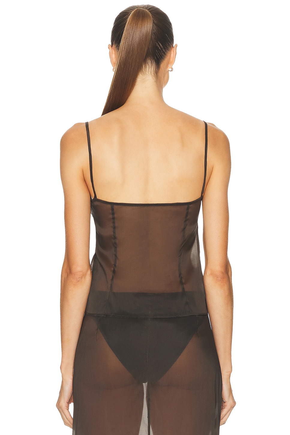 St. Agni Transparent Silk Cami Top thumbnail