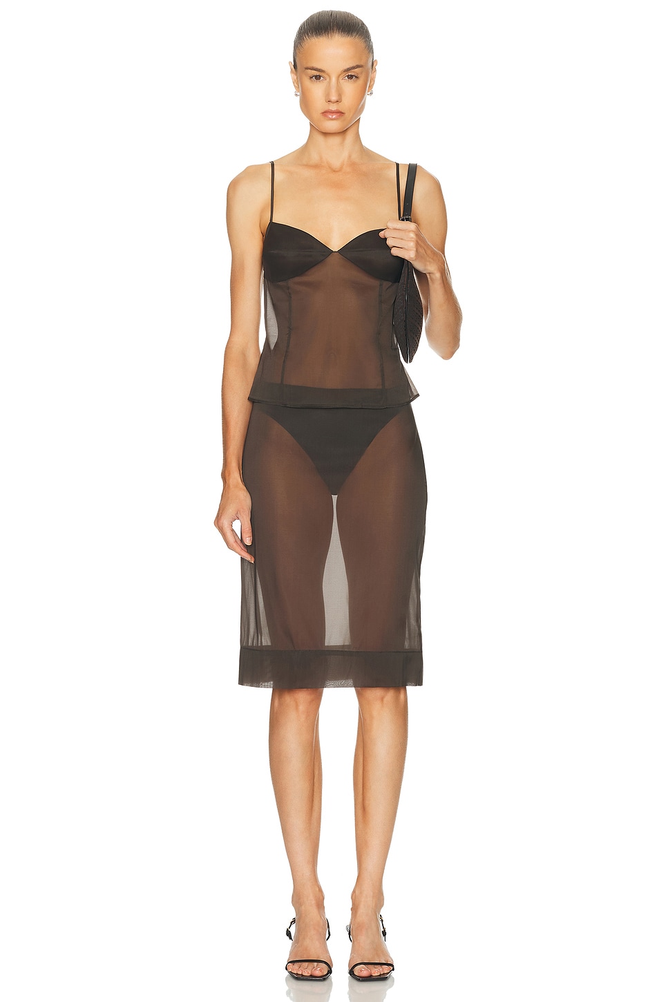 St. Agni Transparent Silk Cami Top thumbnail