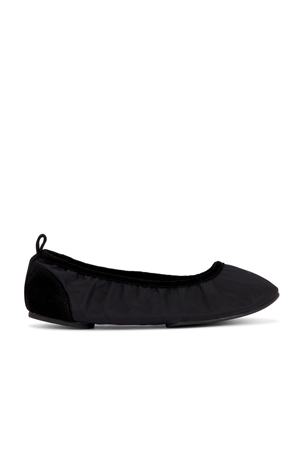 St Agni Satin Ballet Flat In Black