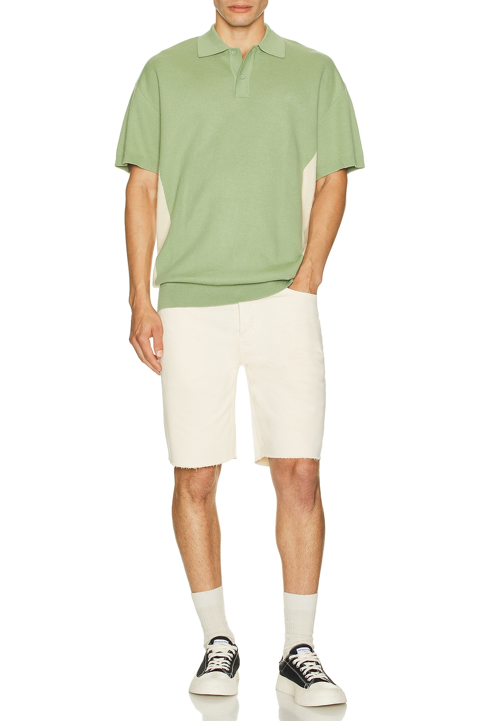 Image 1 of Students Golf Newton Knit Polo Sweater in Moss