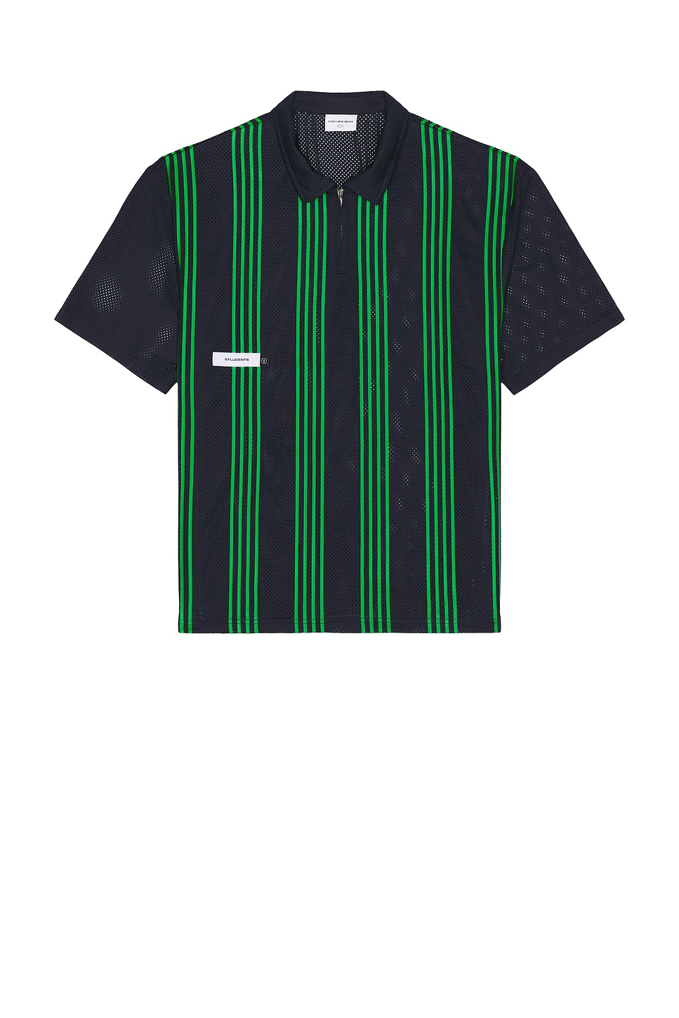 Image 1 of Students Golf Howards Mesh Zip Polo in Navy