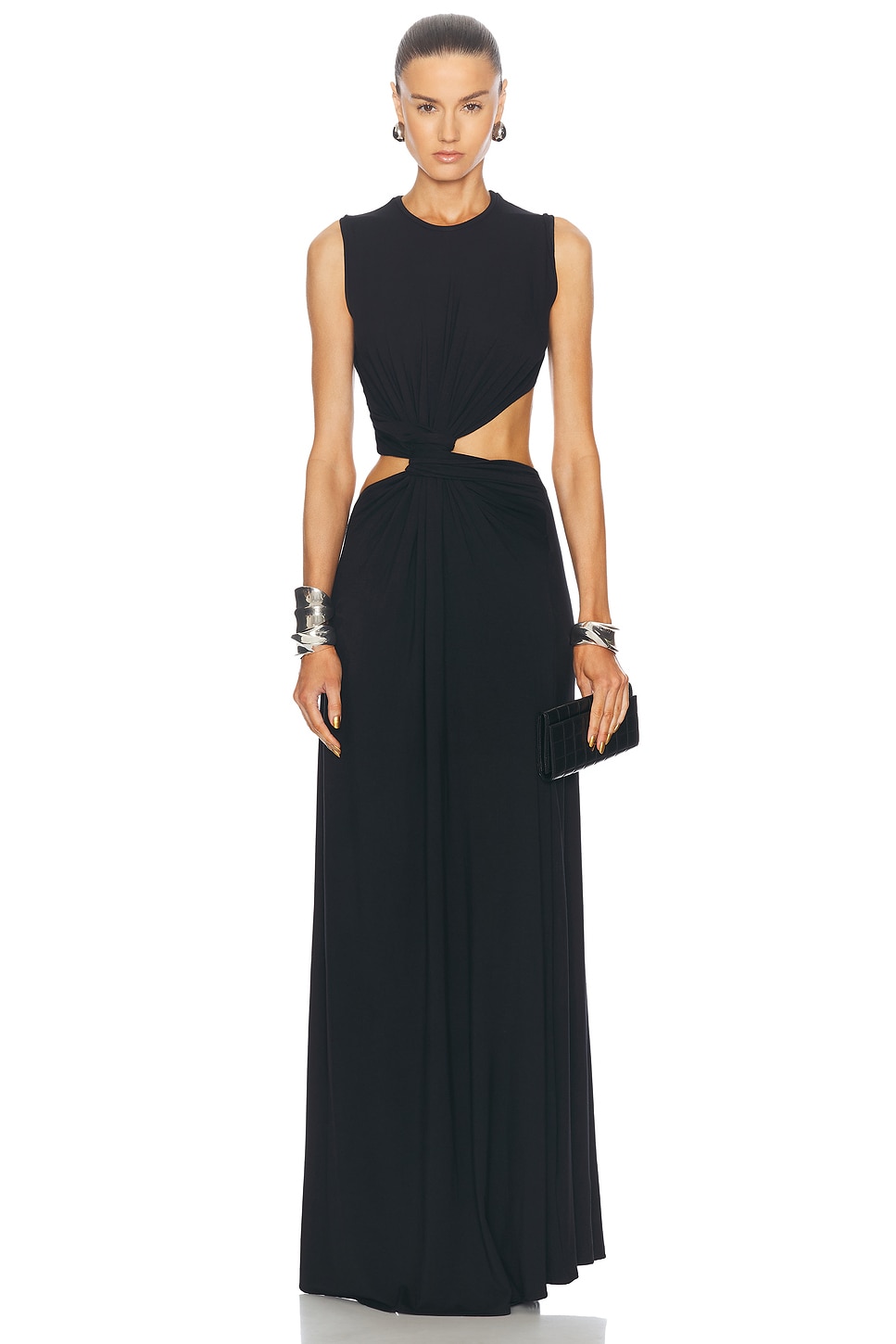 Shop Sid Neigum Twisted Cutout Maxi Dress In Black