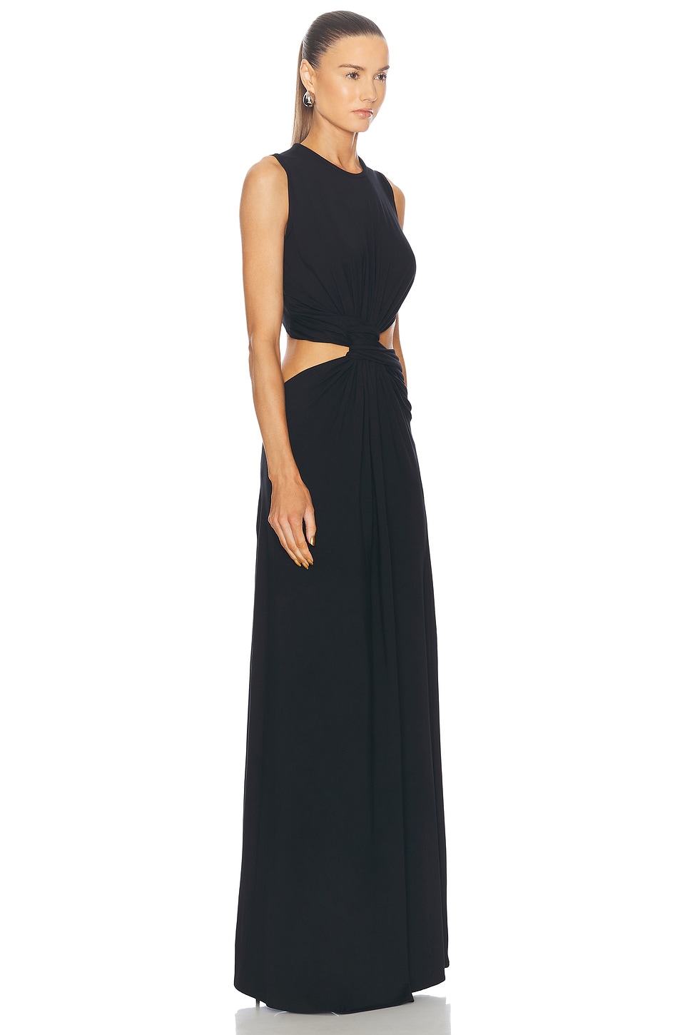 Shop Sid Neigum Twisted Cutout Maxi Dress In Black