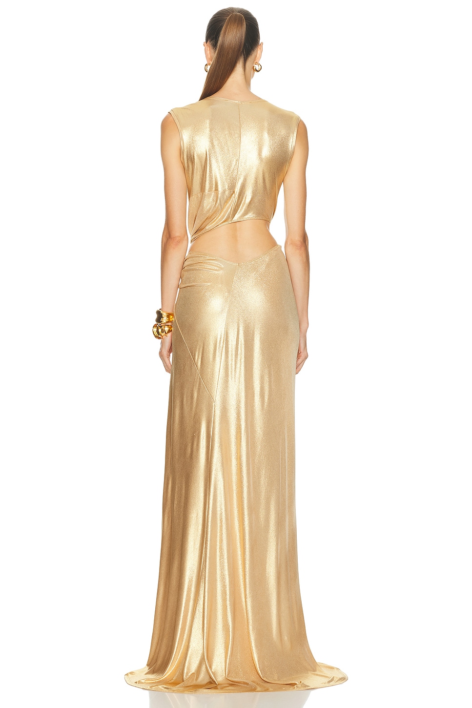 Image 4 of Sid Neigum Triple Loop Dress in Gold Metallic