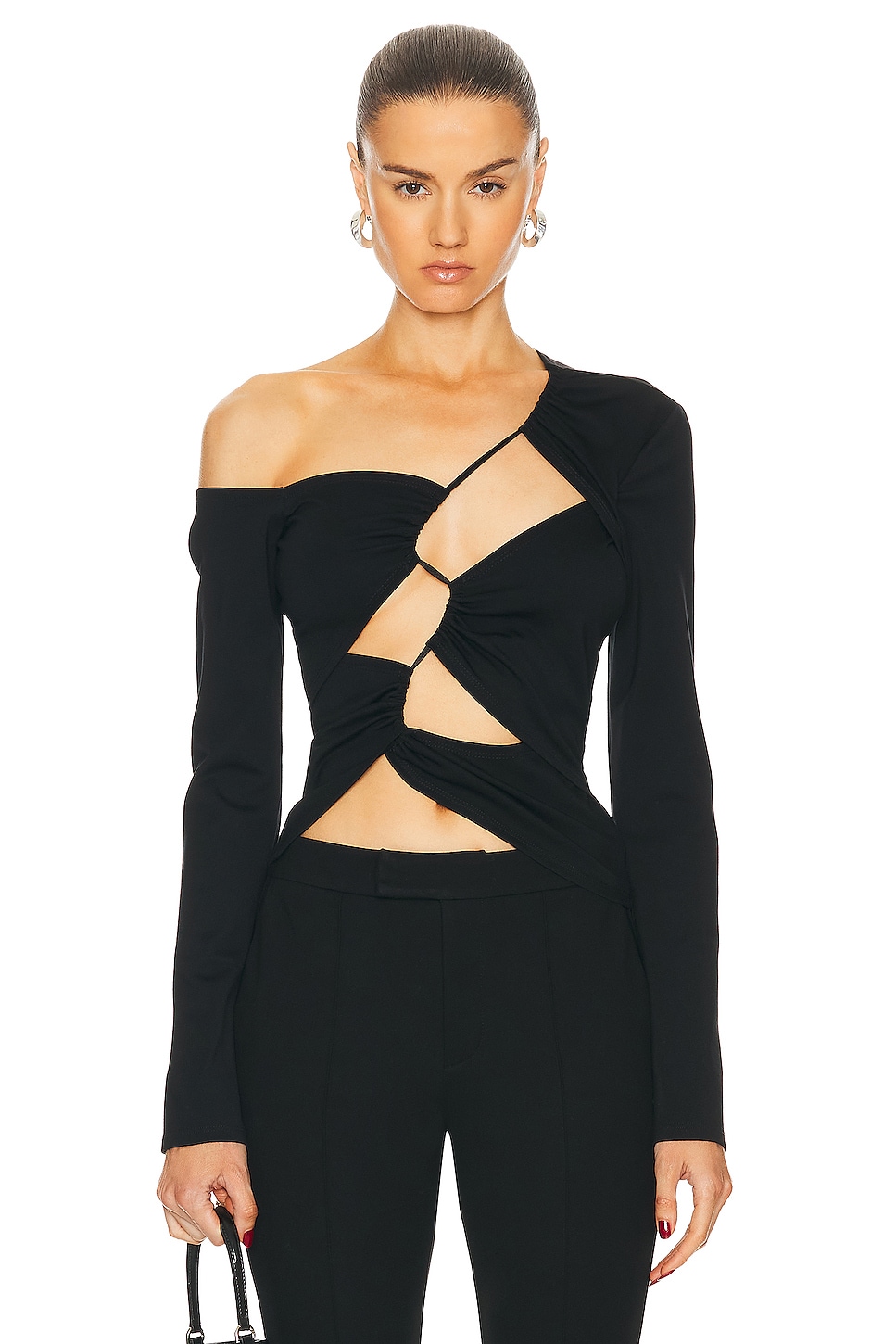 Image 1 of Sid Neigum Centre Tension Cutout Top in Black
