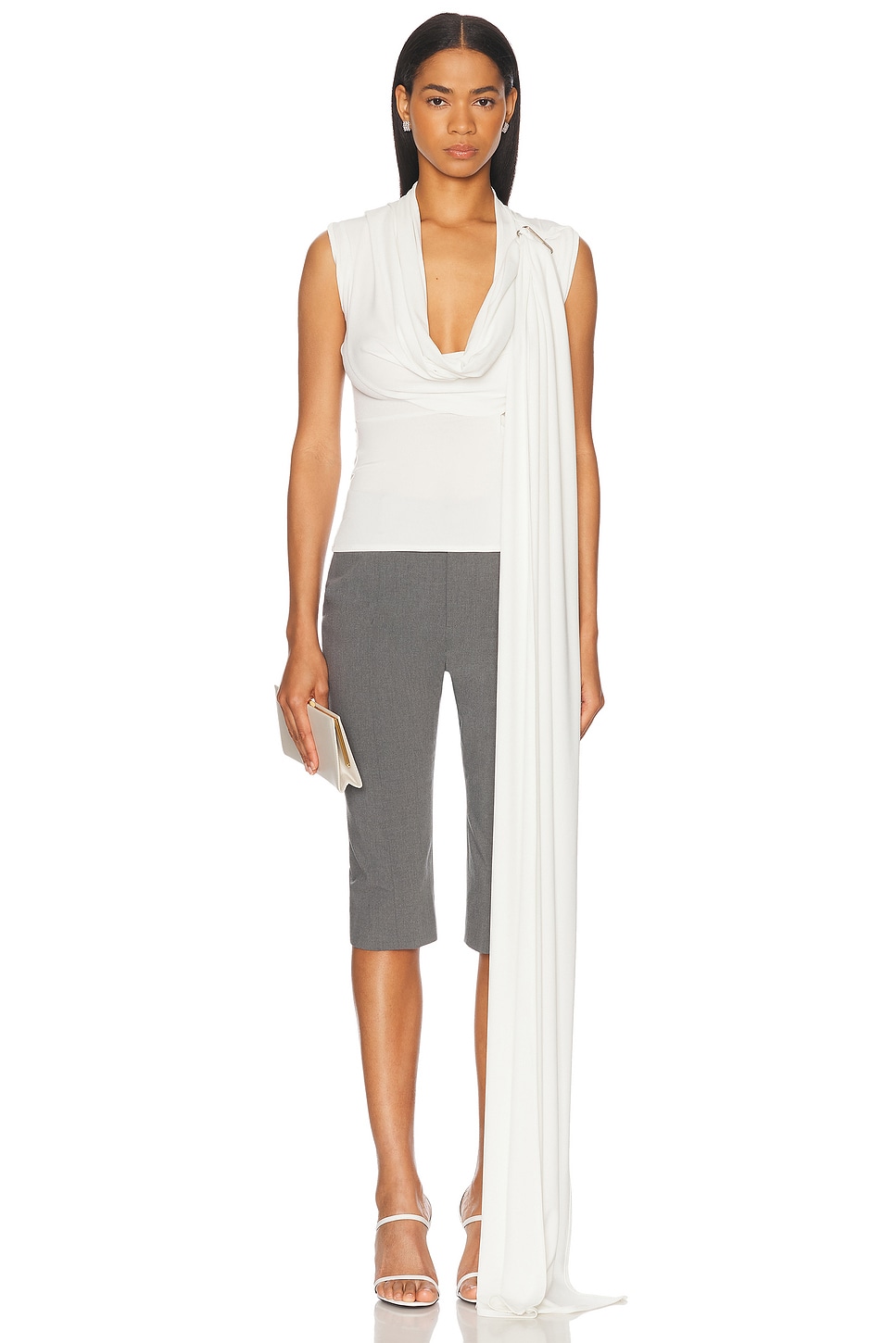 Cape Cowl Top in Ivory