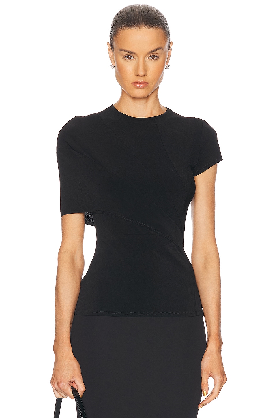 Radial Seam Top in Black