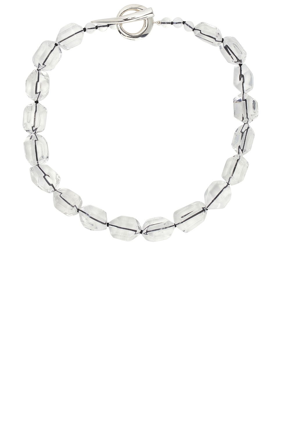 Ice Collar Necklace in Metallic Silver